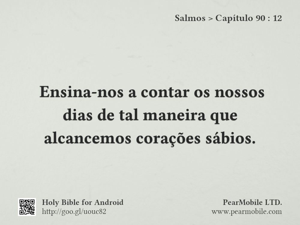 Salmos, Capítulo 90:12